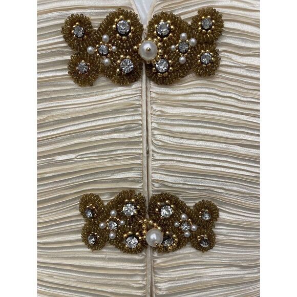 Formal Threads Faux Pearls / Beaded Jacket Size 12 - Picture 7 of 11